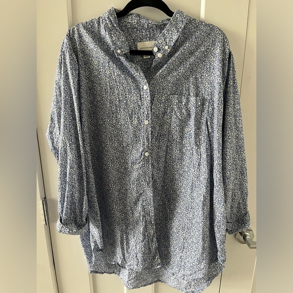 American Eagle Outfitters Tops - NWOT American Eagle Oversized Long-Sleeve Button-Up Shirt